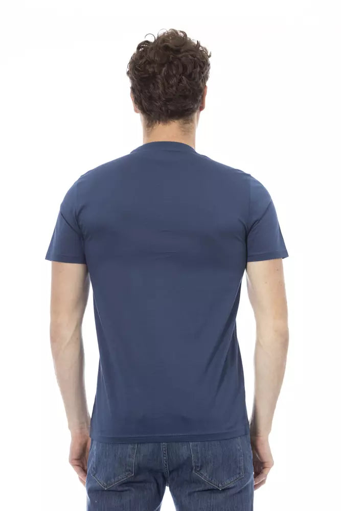 Ανδρικό μπλουζάκι Baldinini Trend Blue Cotton