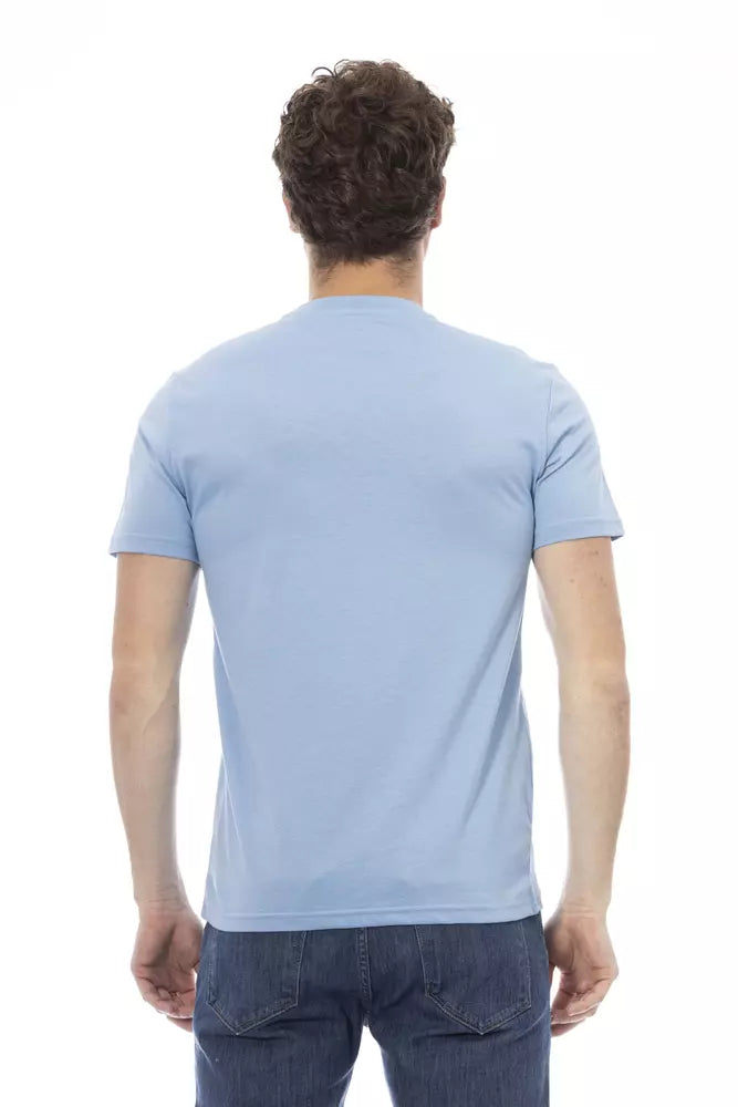 Ανδρικό μπλουζάκι Baldinini Trend Light Blue Cotton