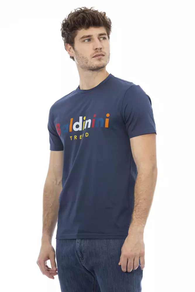 Ανδρικό T-Shirt Baldinini Trend Blue Cotton