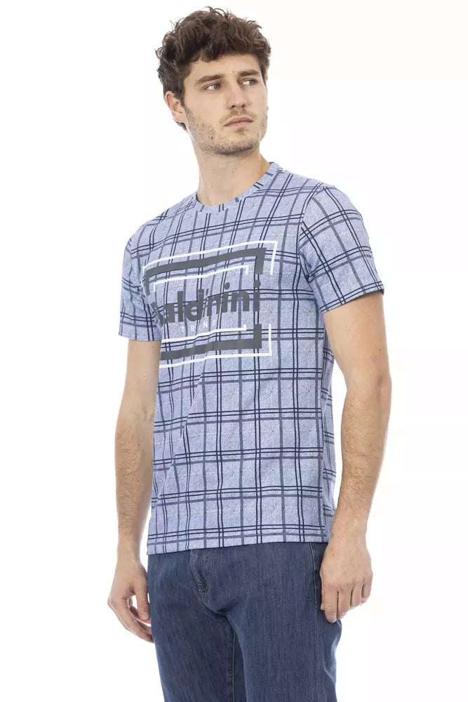 Ανδρικό μπλουζάκι Baldinini Trend Light Blue Cotton
