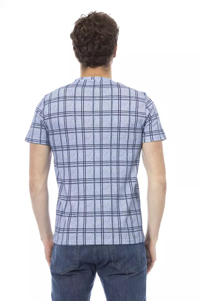 Ανδρικό μπλουζάκι Baldinini Trend Light Blue Cotton
