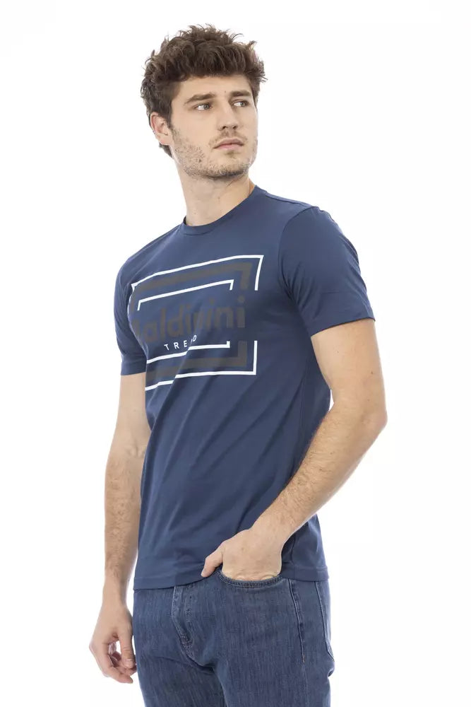 Ανδρικό μπλουζάκι Baldinini Trend Blue Cotton