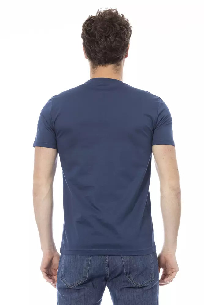 Ανδρικό μπλουζάκι Baldinini Trend Blue Cotton