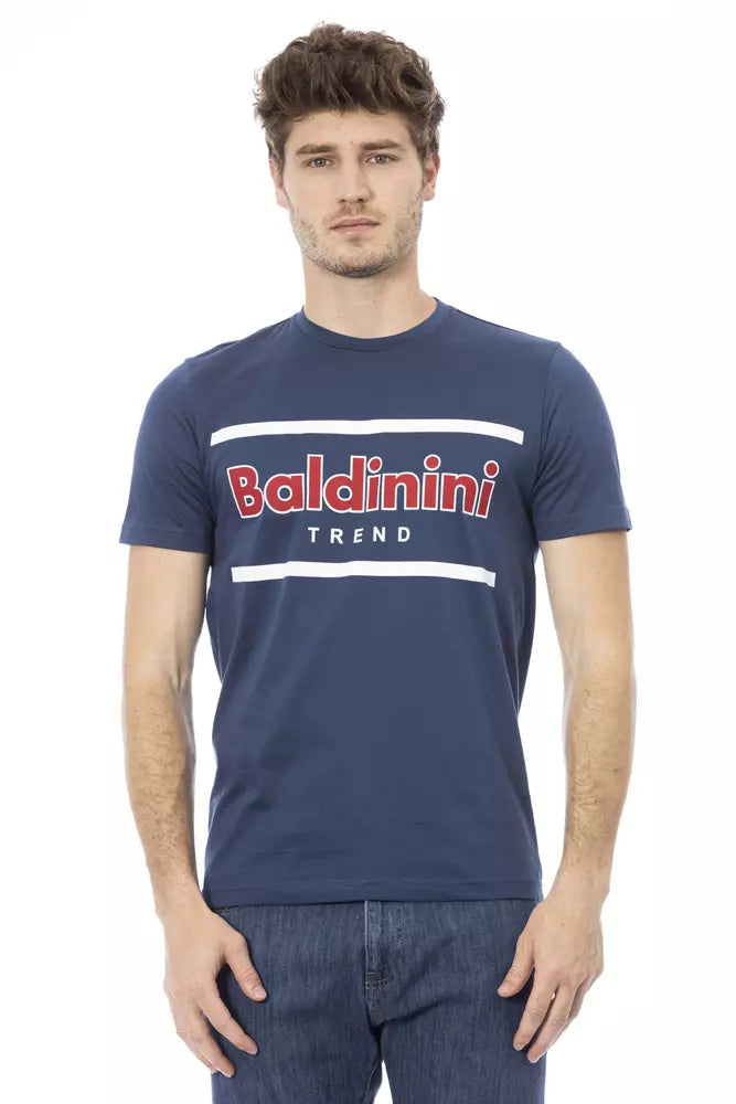 Ανδρικό μπλουζάκι Baldinini Trend Blue Cotton