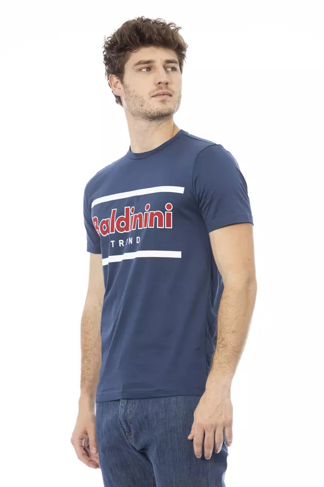 Ανδρικό μπλουζάκι Baldinini Trend Blue Cotton