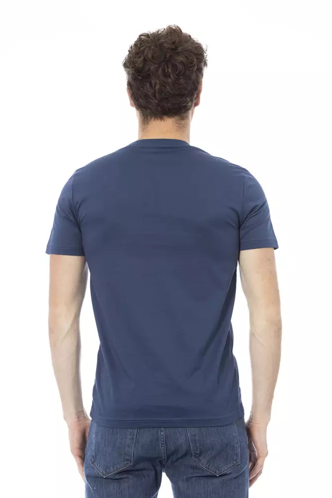 Ανδρικό μπλουζάκι Baldinini Trend Blue Cotton