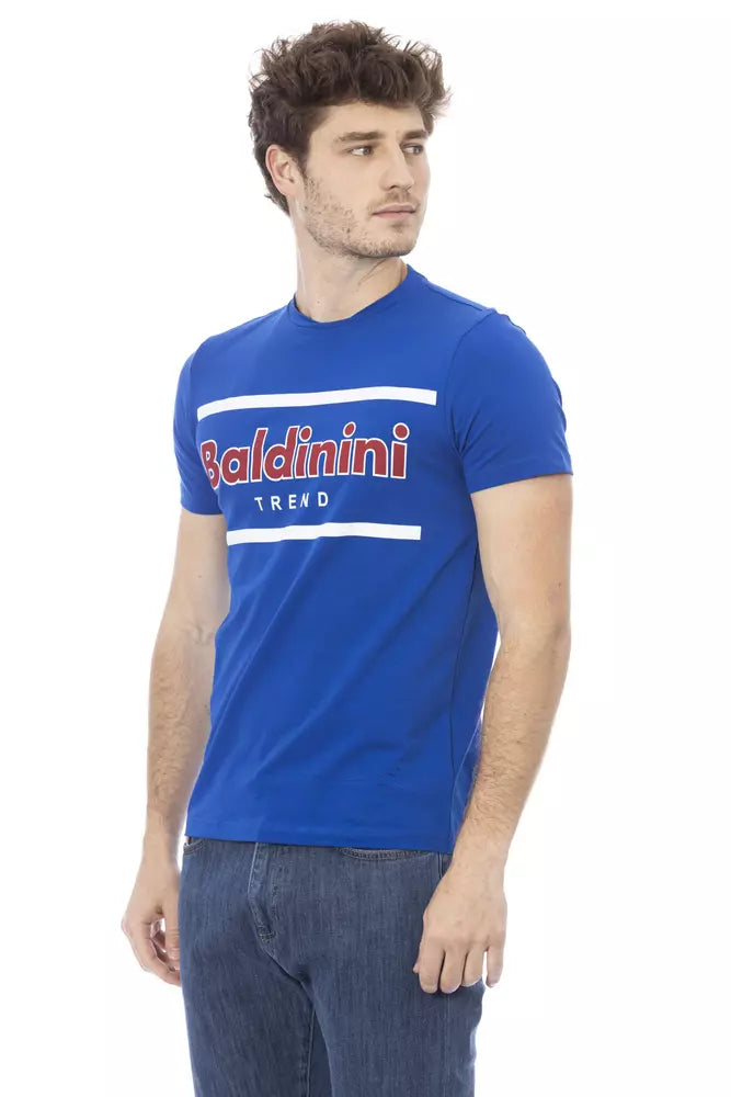 Ανδρικό μπλουζάκι Baldinini Trend Blue Cotton