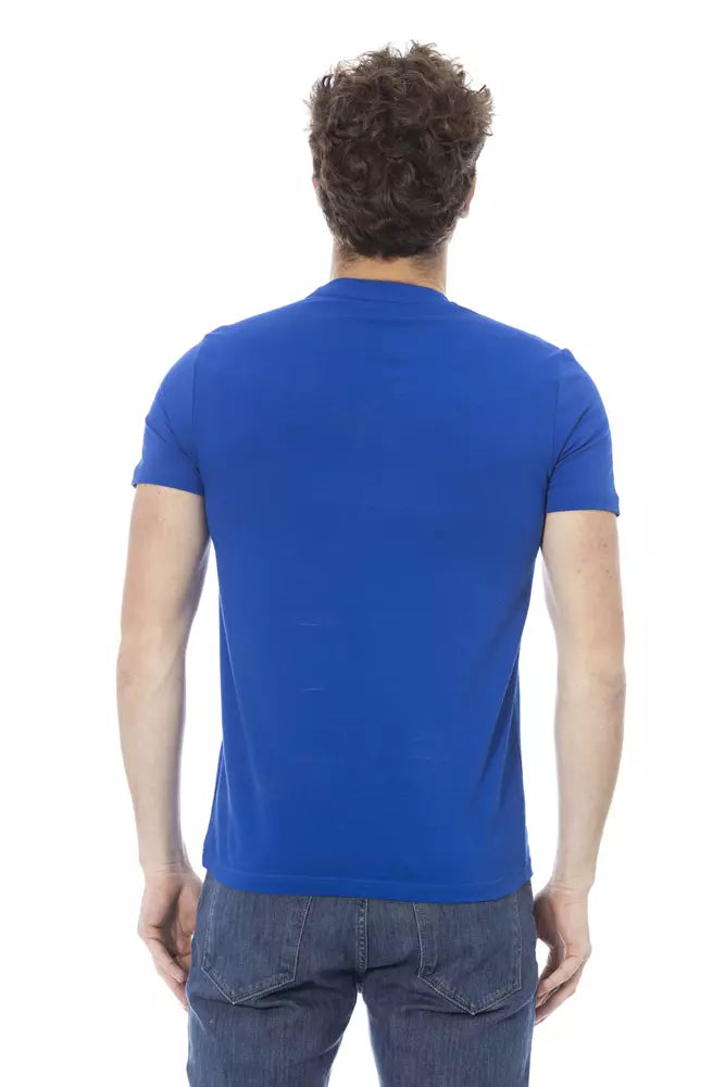 Ανδρικό μπλουζάκι Baldinini Trend Blue Cotton