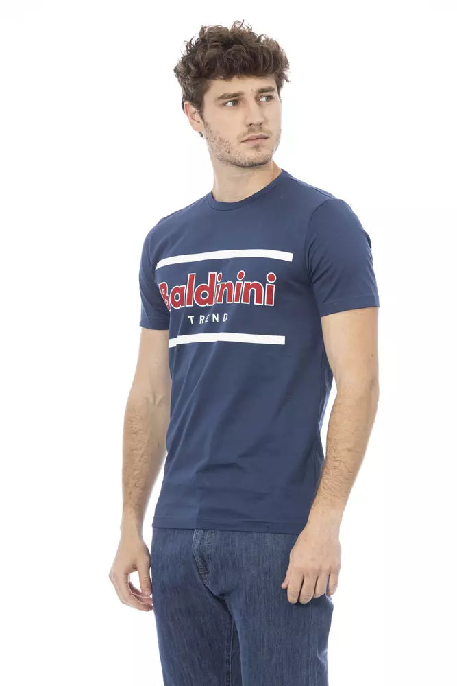 Ανδρικό μπλουζάκι Baldinini Trend Blue Cotton