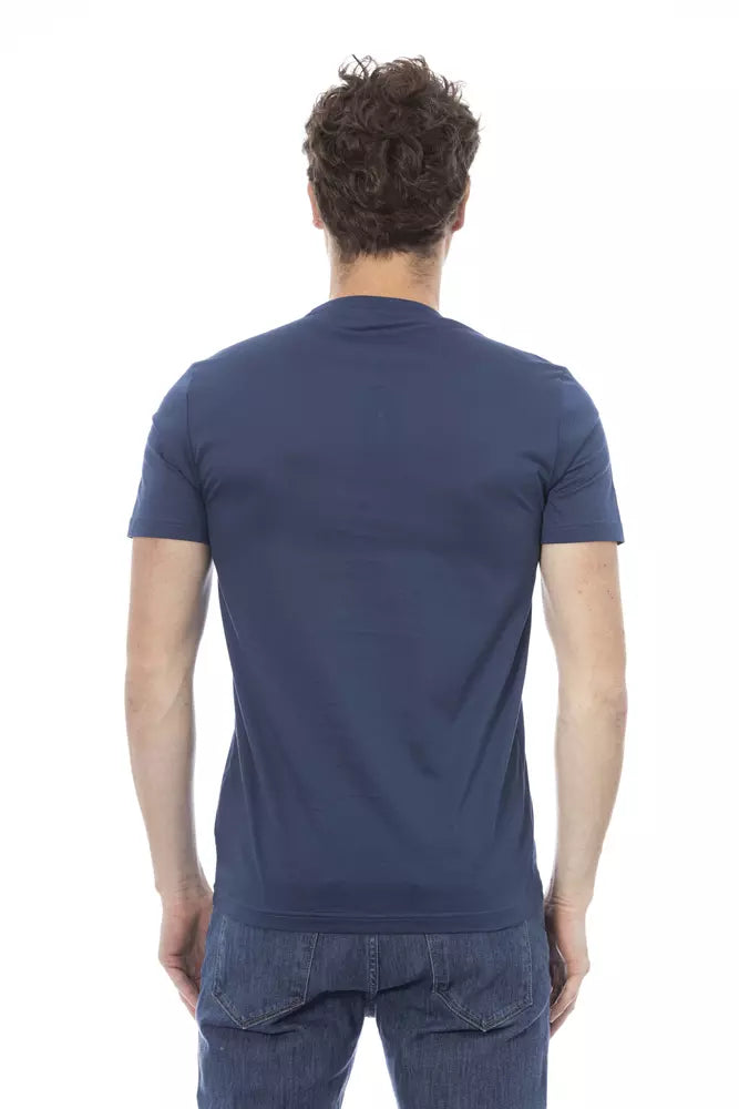 Ανδρικό μπλουζάκι Baldinini Trend Blue Cotton