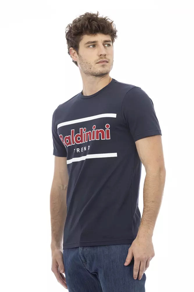 Ανδρικό μπλουζάκι Baldinini Trend Blue Cotton