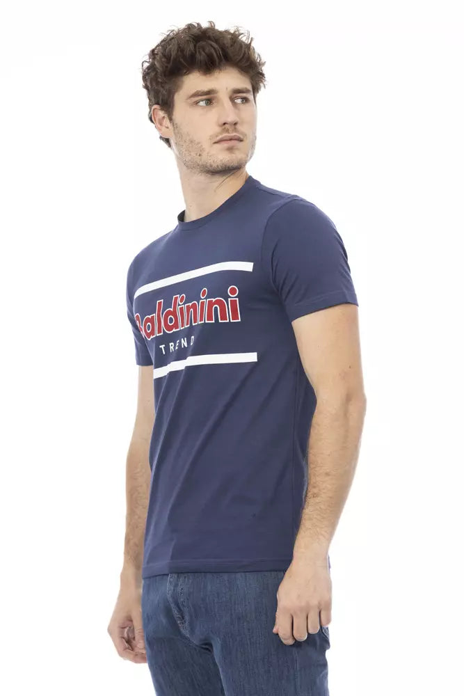 Ανδρικό μπλουζάκι Baldinini Trend Blue Cotton