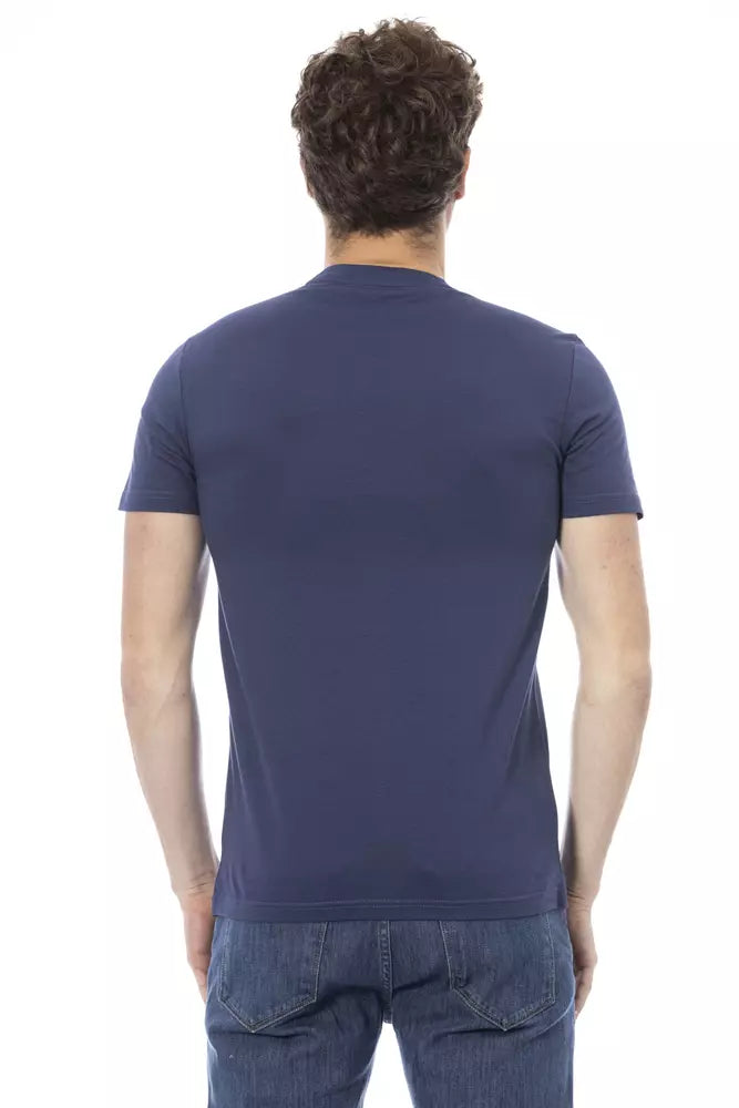 Ανδρικό μπλουζάκι Baldinini Trend Blue Cotton