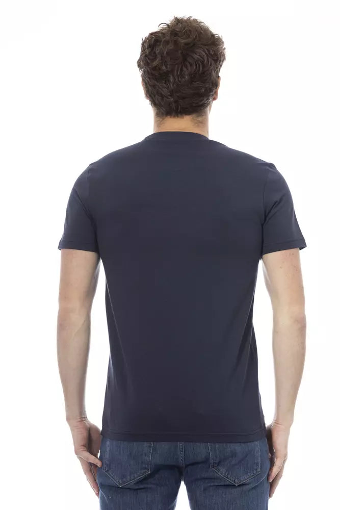 Ανδρικό μπλουζάκι Baldinini Trend Blue Cotton