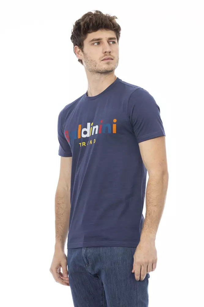 Ανδρικό μπλουζάκι Baldinini Trend Blue Cotton