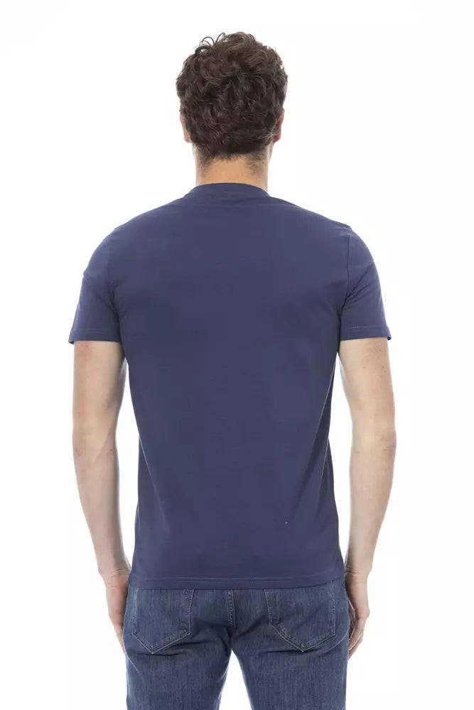 Ανδρικό μπλουζάκι Baldinini Trend Blue Cotton