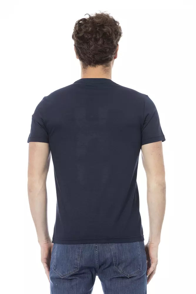 Ανδρικό μπλουζάκι Baldinini Trend Blue Cotton