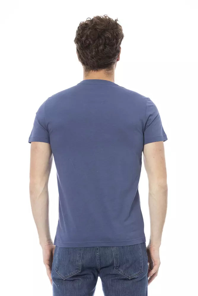 Ανδρικό μπλουζάκι Baldinini Trend Blue Cotton