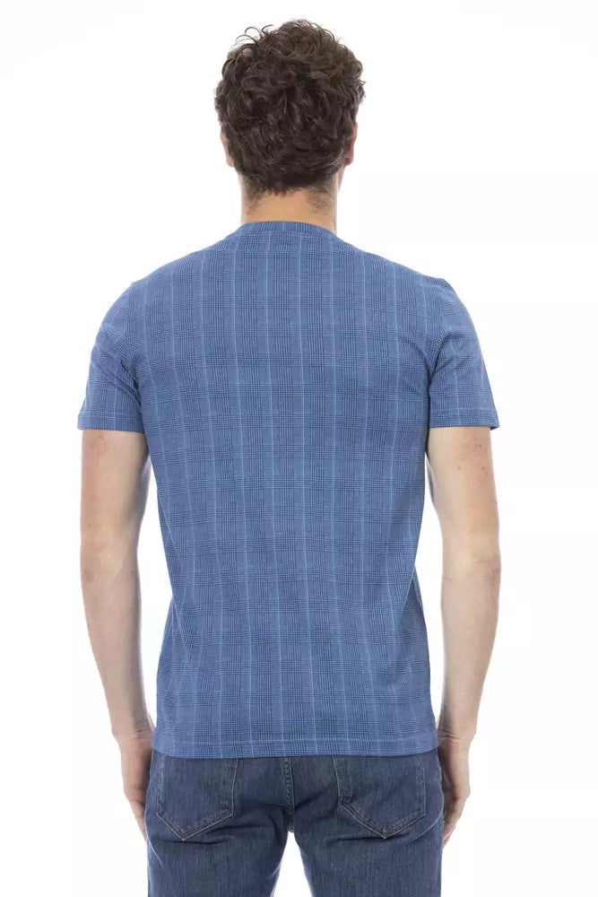 Ανδρικό μπλουζάκι Baldinini Trend Light Blue Cotton