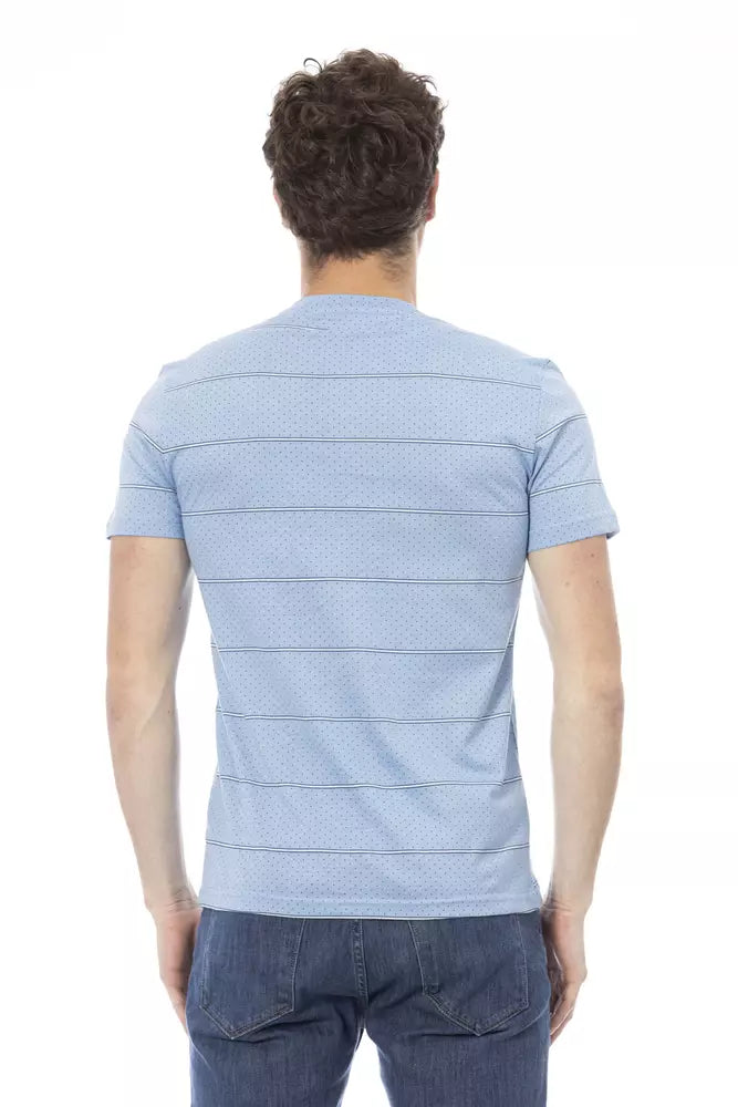Ανδρικό μπλουζάκι Baldinini Trend Light Blue Cotton