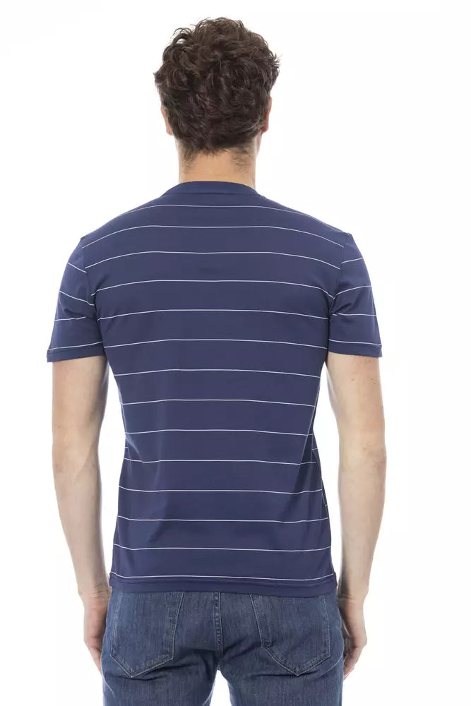 Ανδρικό μπλουζάκι Baldinini Trend Blue Cotton