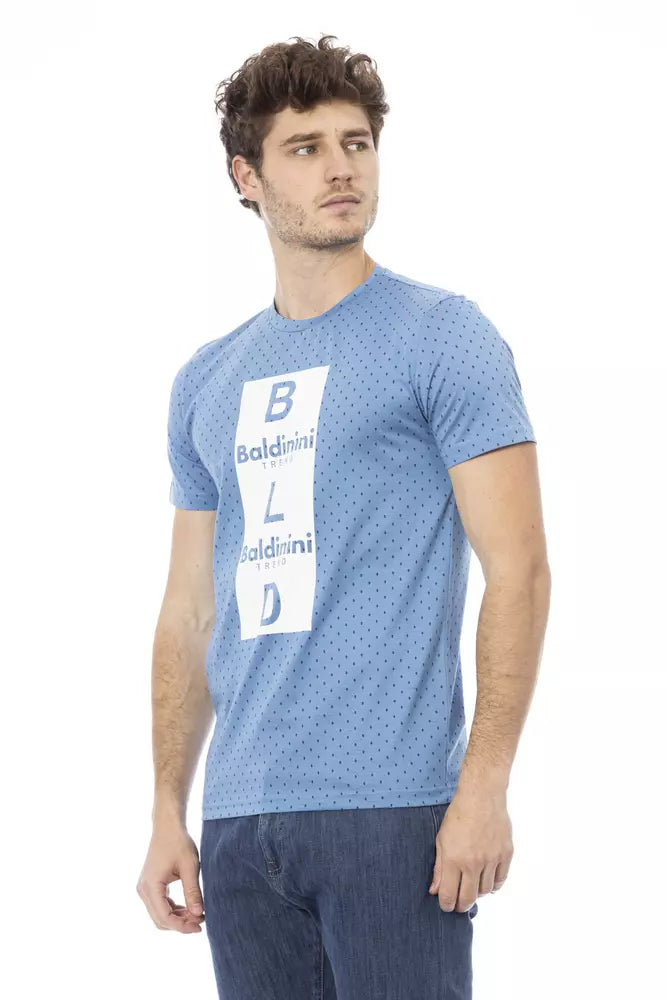 Baldinini Trend "Blue Cotton Men T-Shirt"