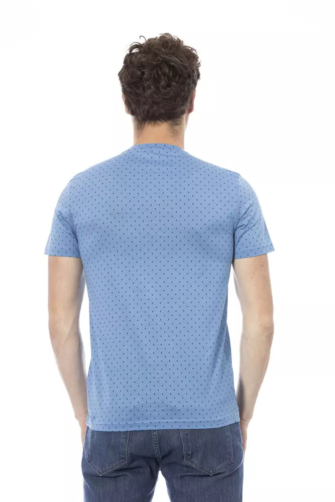 Baldinini Trend "Blue Cotton Men T-Shirt"