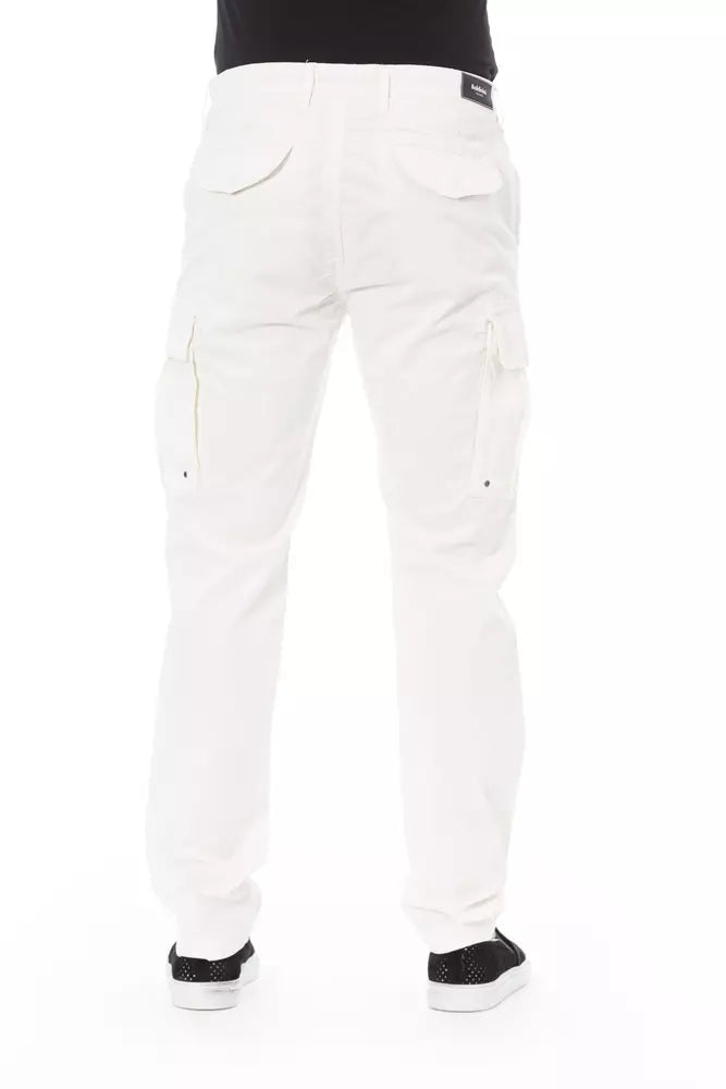 Baldinini Trend White Cotton Ανδρικό παντελόνι Cargo