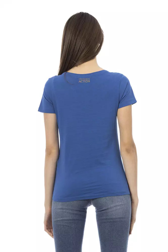 Γυναικεία μπλούζα Trussardi Action Blue Cotton