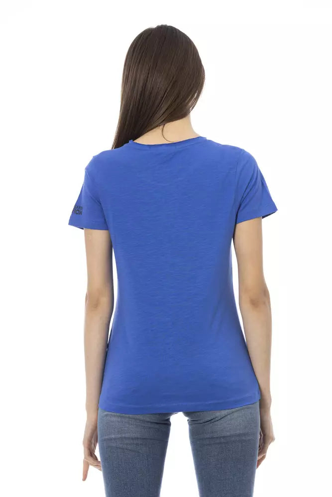 Γυναικεία μπλούζα Trussardi Action Blue Cotton