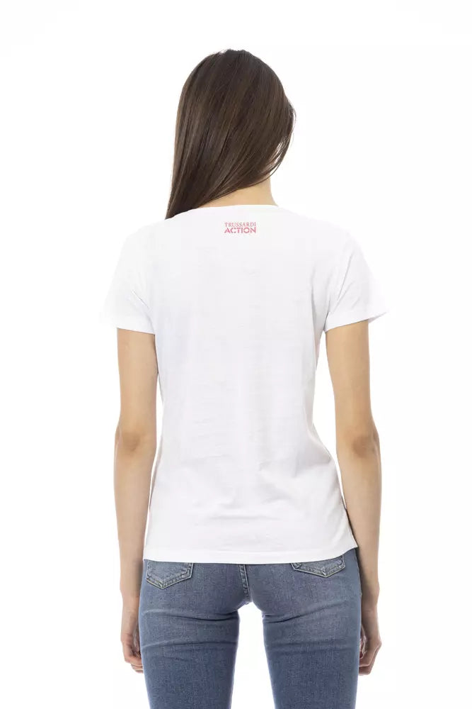 Γυναικείο τοπ Trussardi Action White Cotton