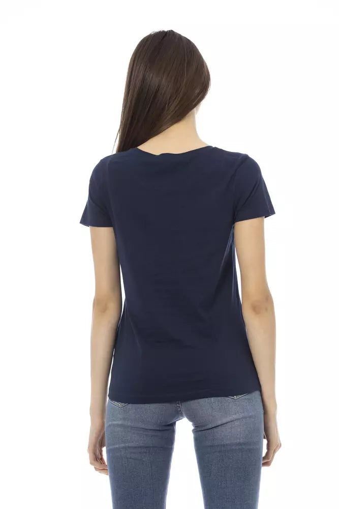 Γυναικεία μπλούζα Trussardi Action Blue Cotton