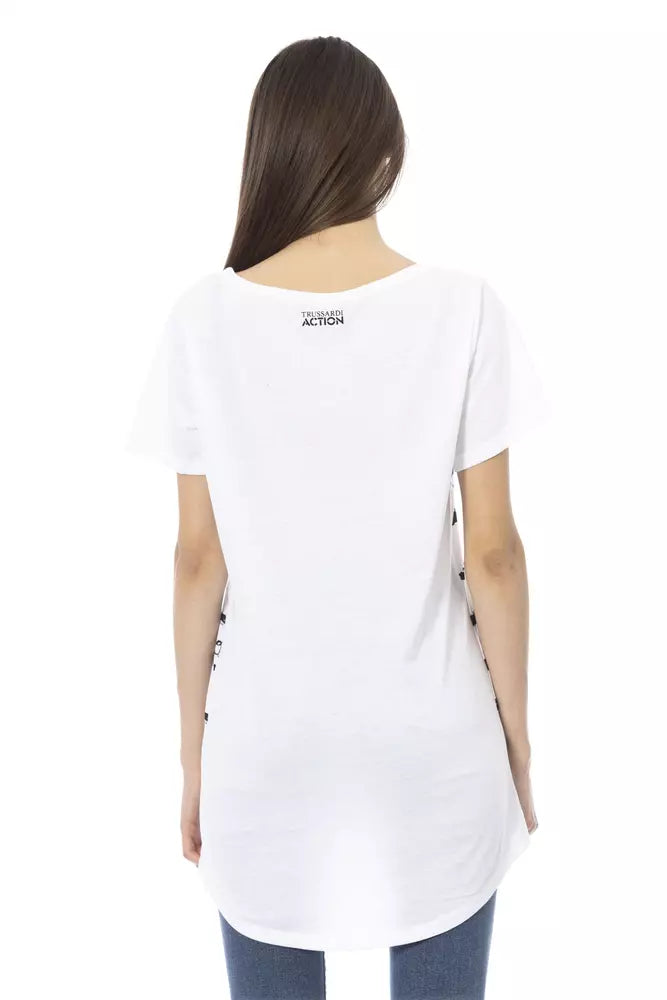 Γυναικείο τοπ Trussardi Action White Cotton