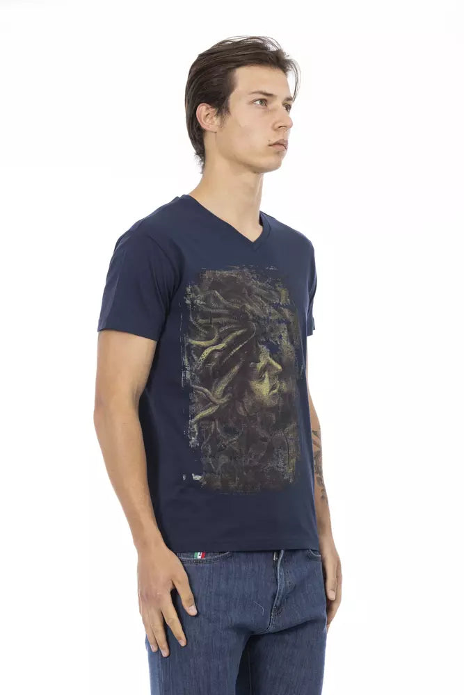 Ανδρικό T-Shirt Trussardi Action Blue Cotton
