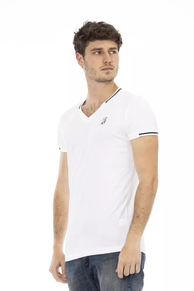 Ανδρικό μπλουζάκι Trussardi Action White Cotton