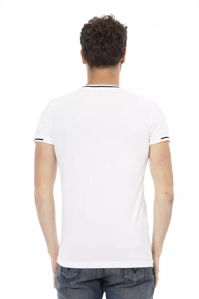 Ανδρικό μπλουζάκι Trussardi Action White Cotton