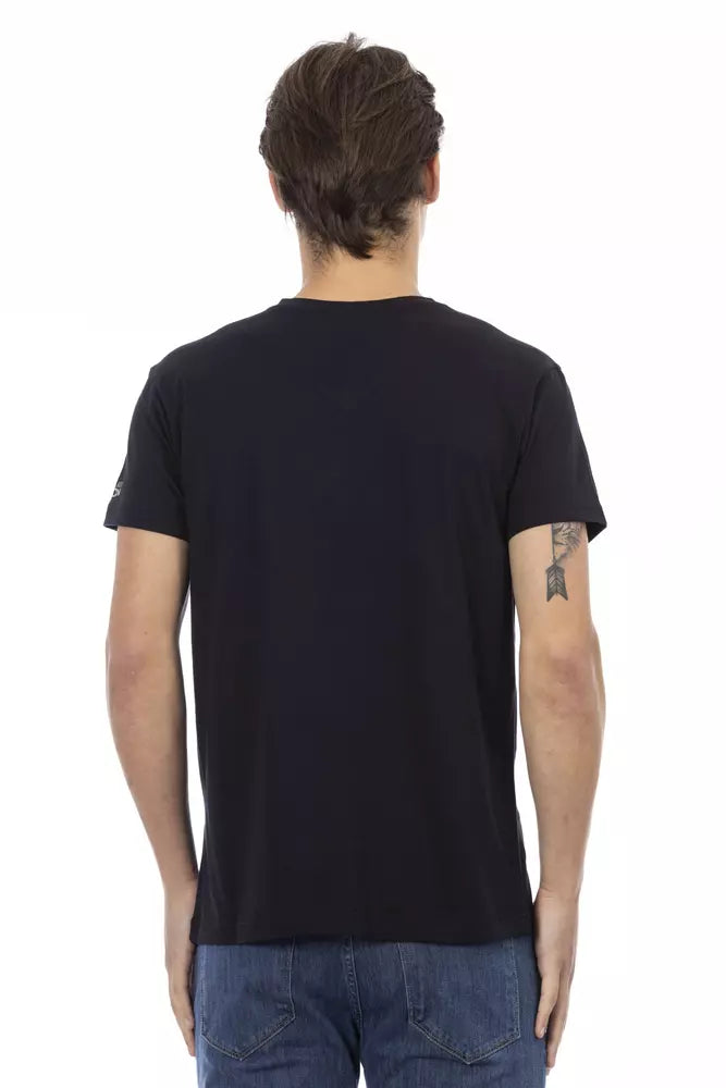 Ανδρικό T-Shirt Trussardi Action Μαύρο βαμβακερό