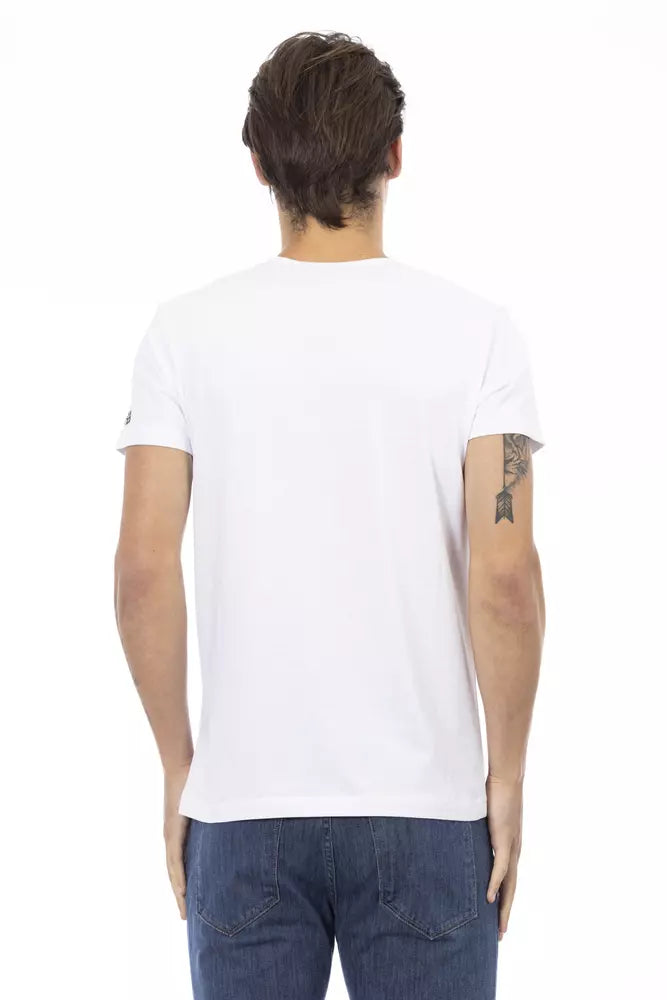Ανδρικό μπλουζάκι Trussardi Action White Cotton