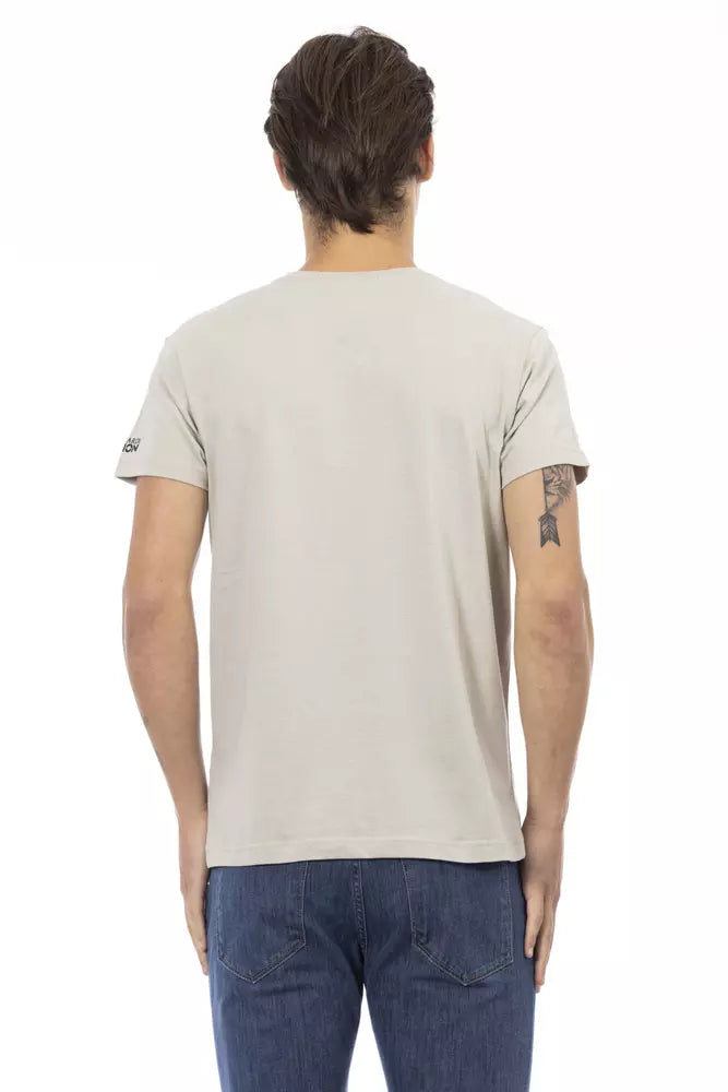 Ανδρικό μπλουζάκι Trussardi Action Beige Cotton