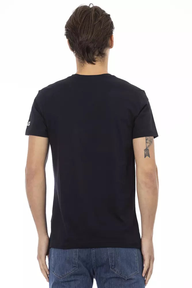 Ανδρικό T-Shirt Trussardi Action Μαύρο βαμβακερό