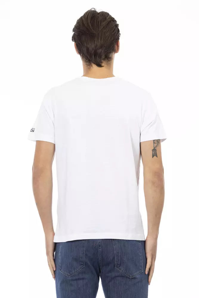 Ανδρικό μπλουζάκι Trussardi Action White Cotton