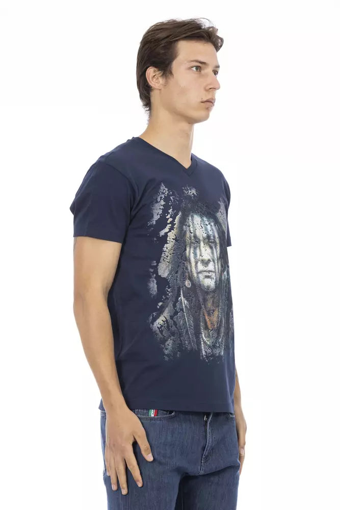 Ανδρικό T-Shirt Trussardi Action Blue Cotton