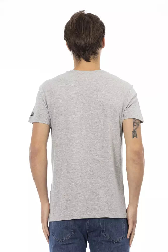 Ανδρικό μπλουζάκι Trussardi Action Grey Cotton
