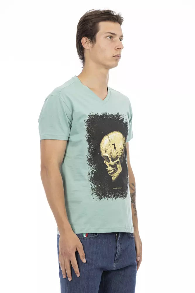 Ανδρικό μπλουζάκι Trussardi Action Green Cotton