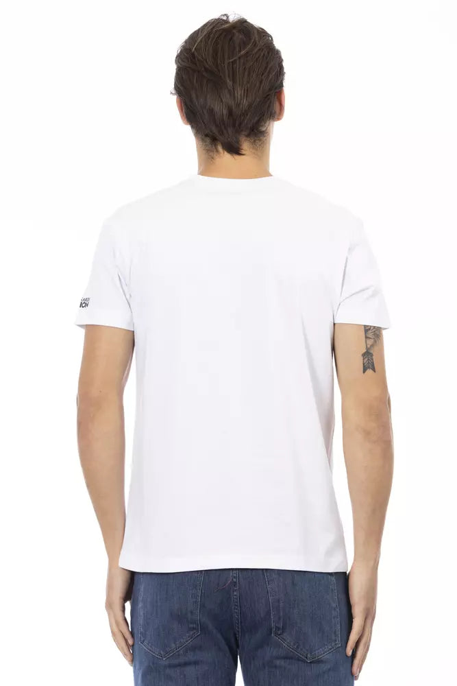 Ανδρικό μπλουζάκι Trussardi Action White Cotton