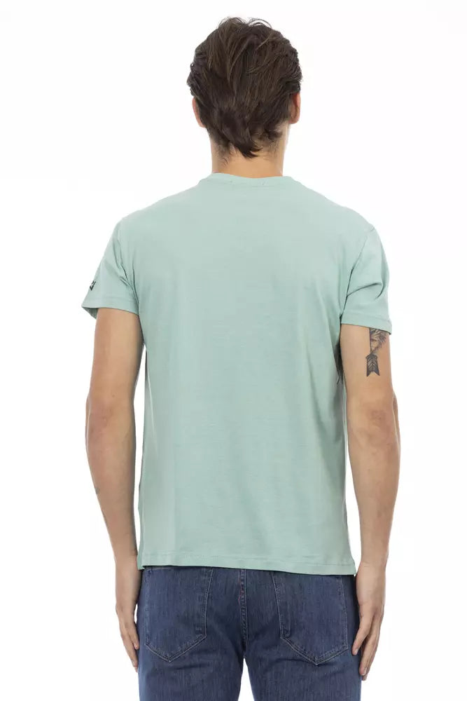 Ανδρικό μπλουζάκι Trussardi Action Green Cotton