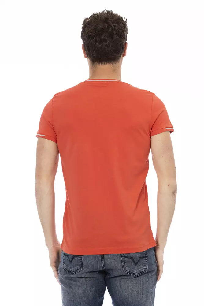 Ανδρικό μπλουζάκι Trussardi Action Orange Cotton