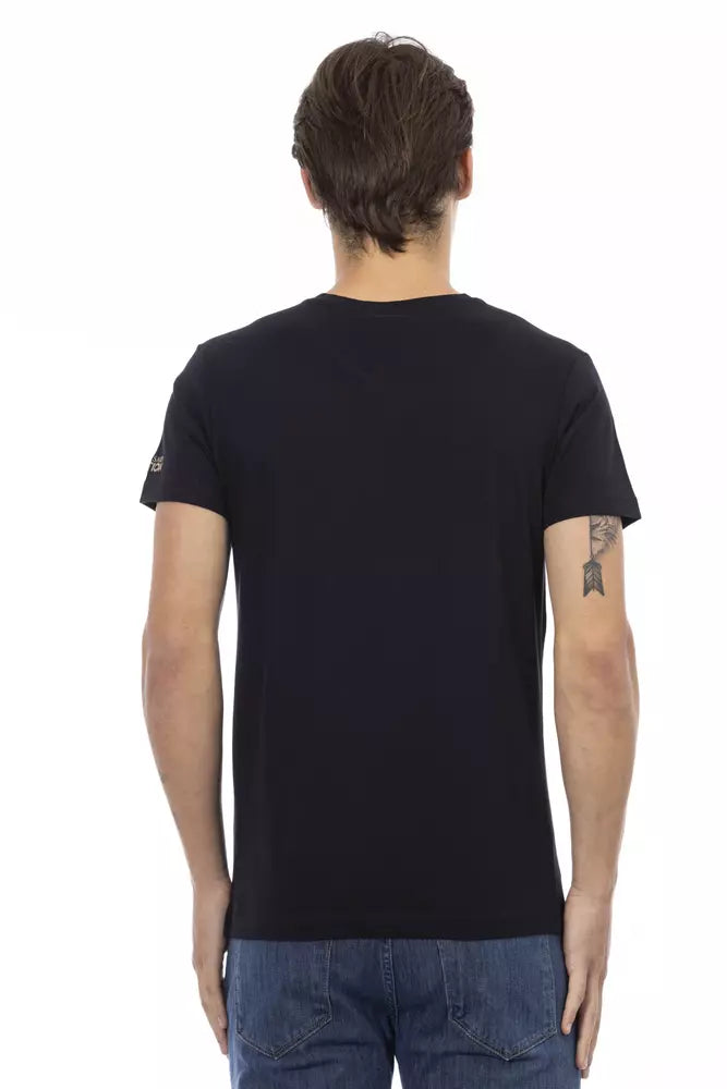 Ανδρικό T-shirt Trussardi Action Μαύρο βαμβακερό