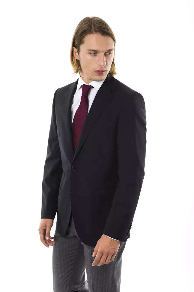 Ανδρικό σακάκι Uominitaliani Black Wool