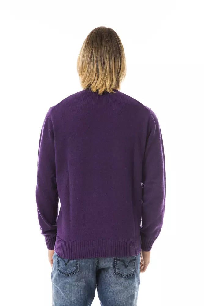 Ανδρικό πουλόβερ Uominitaliani Purple Wool
